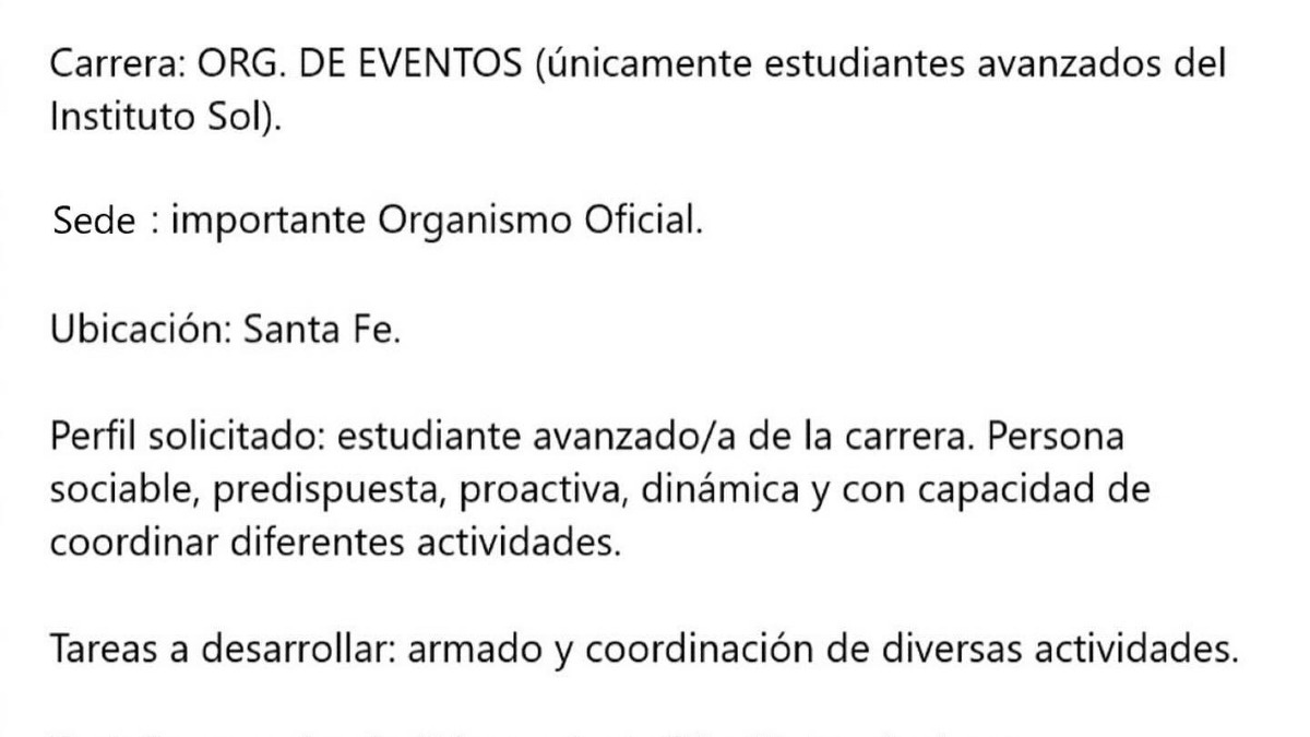 BOLSA DE TRABAJO - Búsqueda N°03/26